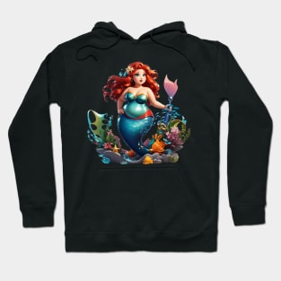 Beautiful Plus Size Redhead Mermaid Hoodie